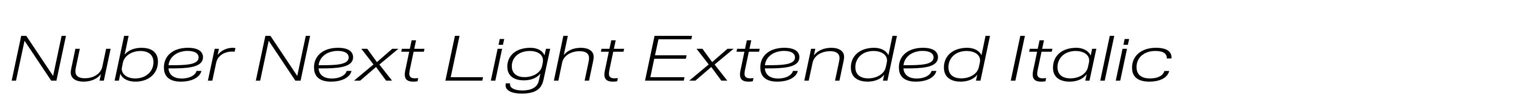 Nuber Next Light Extended Italic